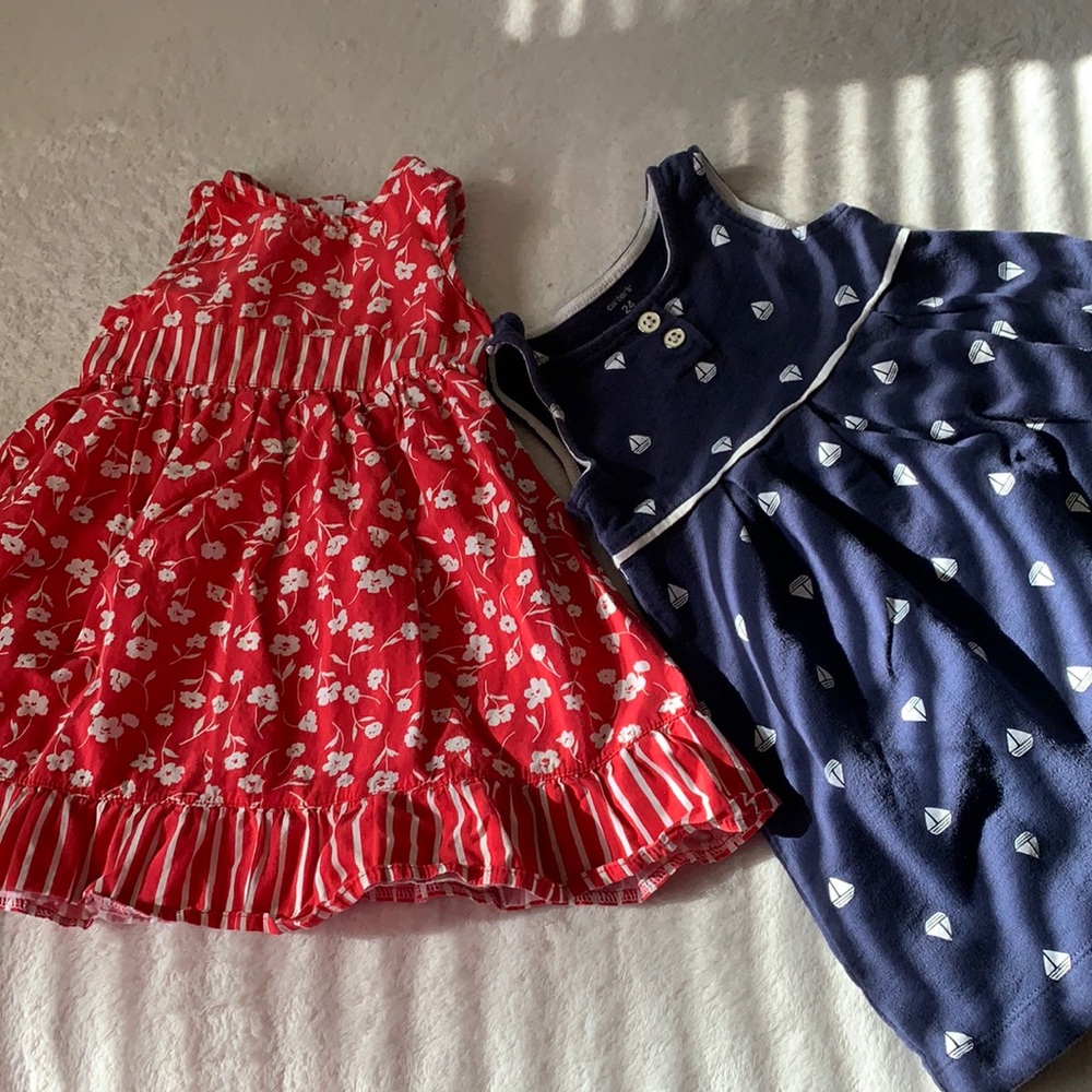 Two dresses 9-12 months old girls